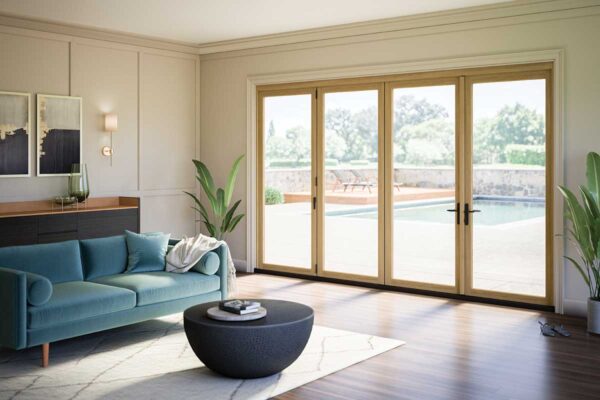 MARVIN® Elevate® Bi-Fold Door - available at Westside Door, a MARVIN® Authorized Dealer. Westside Door serves West Los Angeles and the Southern California area. Also serving Orange County, South Bay, Beverly Hills, Malibu, West Los Angeles and all of Southern California. Call us: (310) 478-0311