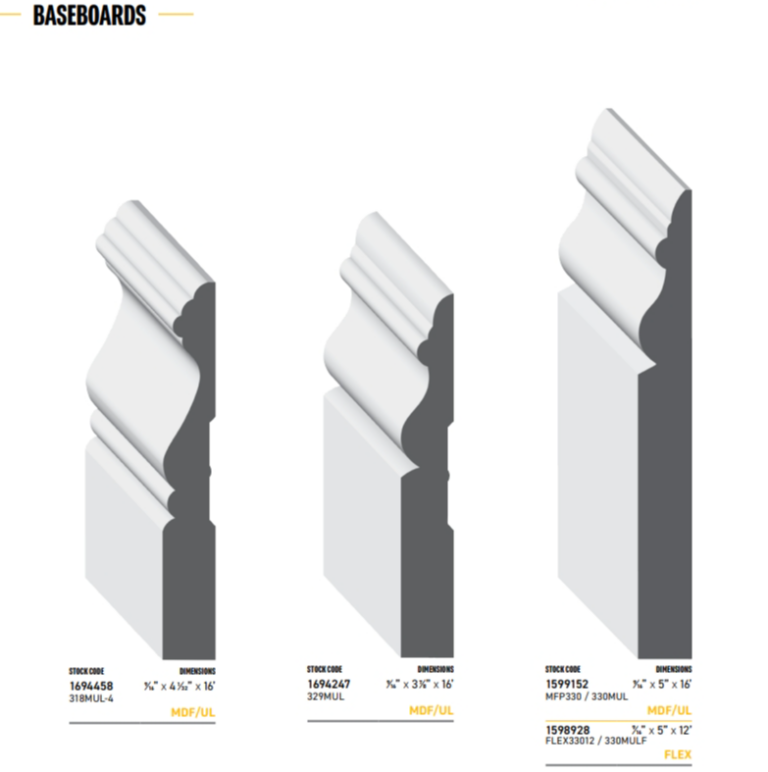EL & EL Wood Products® Base Mouldings, Crown Mouldings, Baseboards ...