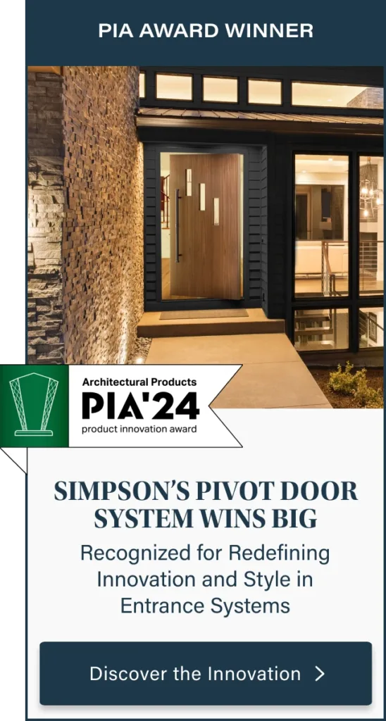 SIMPSON® Pivot Door Systems available at Westside Door, a SIMPSON® Door Company Authorized Dealer. Westside Door serves West Los Angeles and the Southern California area. Also serving Orange County, South Bay, Beverly Hills, Malibu, West Los Angeles and all of Southern California. Call us: (310) 478-0311