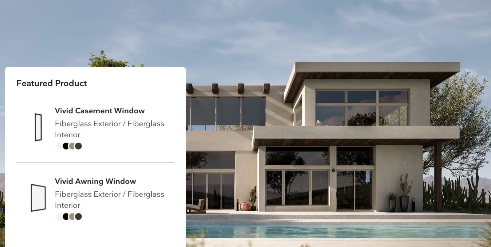 MARVIN VIVID Casement Windows and MARVIN VIVID Awning Windows - Fiberglass Exterior / Fiberglass Interior